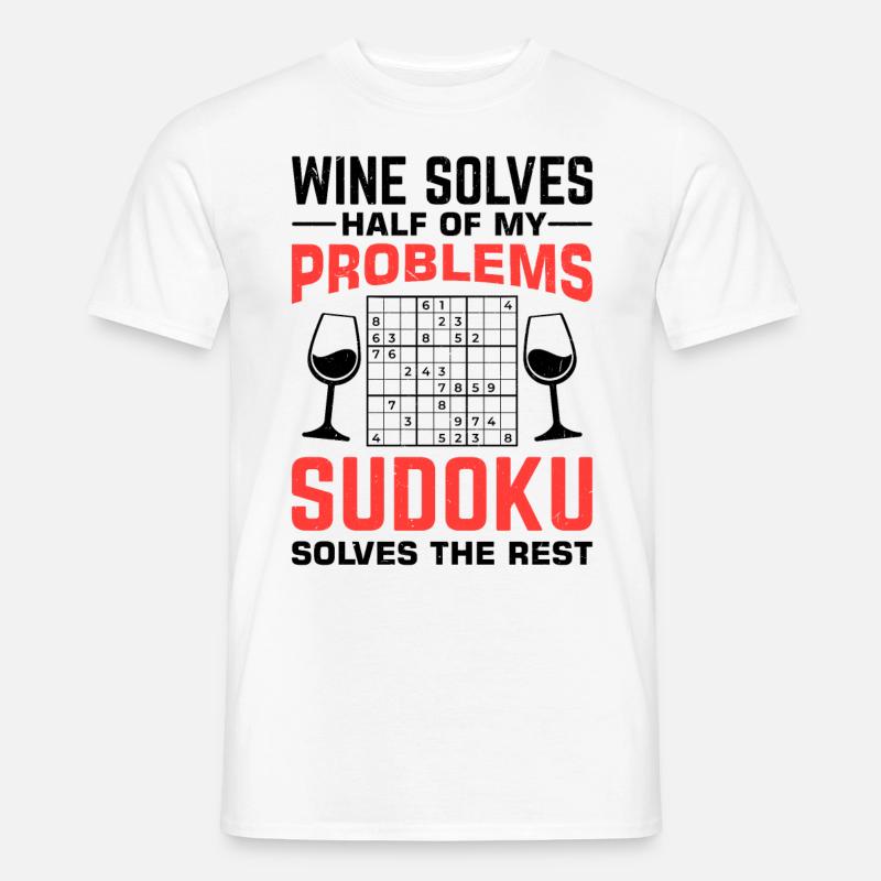 Funny Sudoku Saying - Men’s T-shirt - white