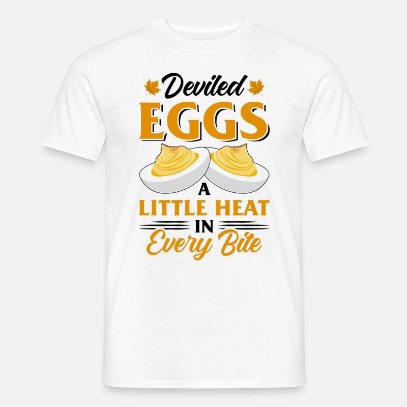 Teufelsei Spruch - Männer T-Shirt - Weiß