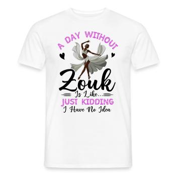 Witziger Zouk Tänzer Spruch - Männer T-Shirt - Weiß - Vorne - AI Model Male 178 dark (178cm)