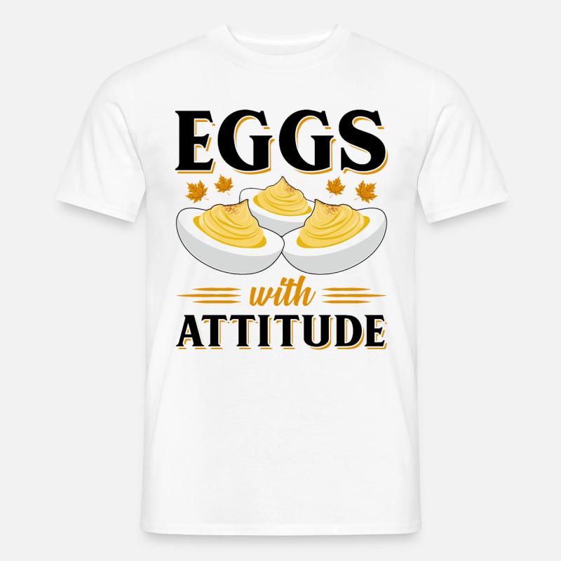 Teufelsei Spruch - Männer T-Shirt - Weiß