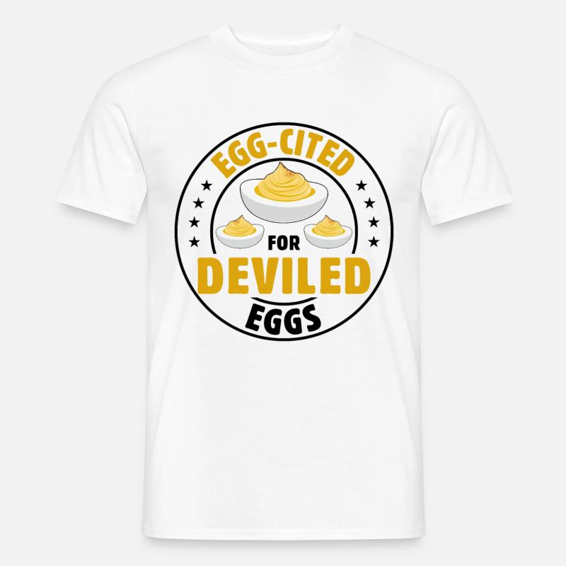 Teufelsei Spruch - Männer T-Shirt - Weiß