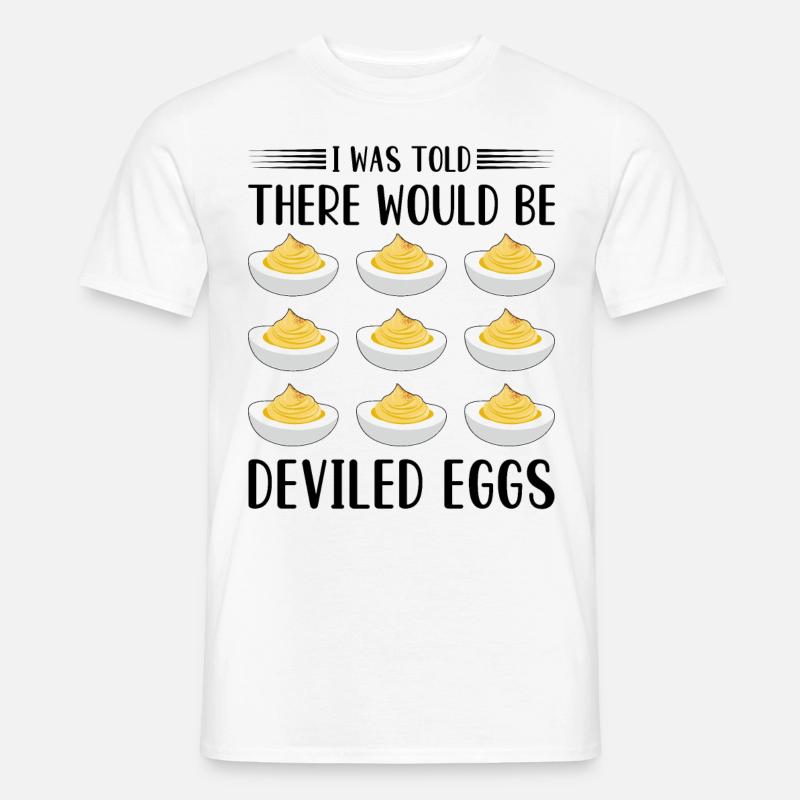Teufelsei Spruch - Männer T-Shirt - Weiß