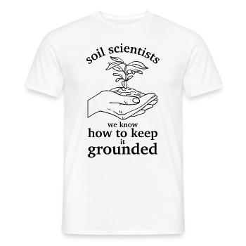 Soil Scientist Pedology - Men's T-Shirt - white - Front - AI Model Male 178 dark (178cm)