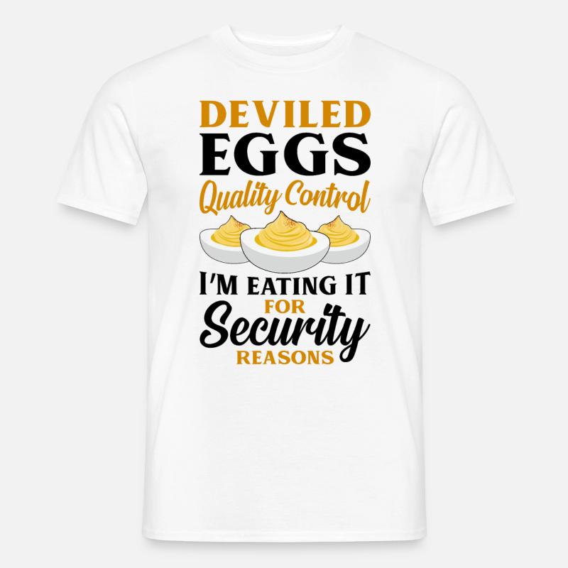 Teufelsei Spruch - Männer T-Shirt - Weiß