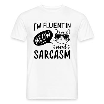 Witziger Katzen Spruch - Männer T-Shirt - Weiß - Vorne - AI Model Male 178 dark (178cm)