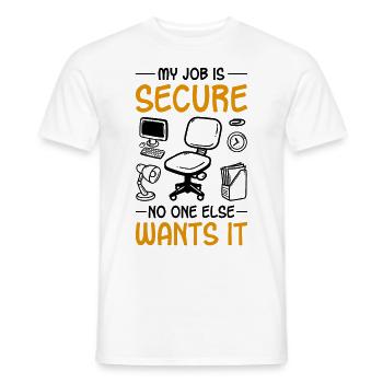 Humour de bureau - T-shirt homme - blanc - Devant - AI Model Male 178 dark (178cm)