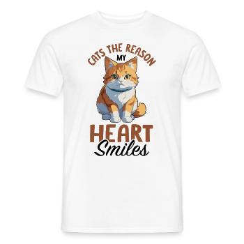 Witziger Katzen Spruch - Männer T-Shirt - Weiß - Vorne - AI Model Male 178 dark (178cm)