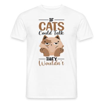 Witziger Katzen Spruch - Männer T-Shirt - Weiß - Vorne - AI Model Male 178 dark (178cm)