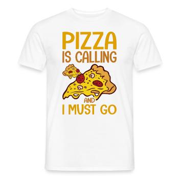 Drôle de dicton de pizza - T-shirt homme - blanc - Devant - AI Model Male 178 dark (178cm)