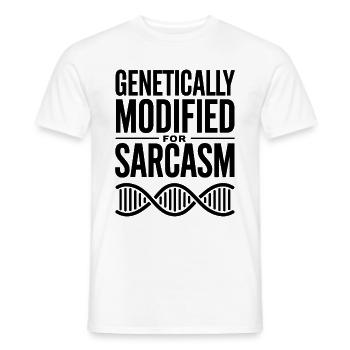 Sarcasme Gènes ADN Génétique - T-shirt homme - blanc - Devant - AI Model Male 178 dark (178cm)
