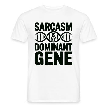 Sarcasme Gènes ADN Génétique - T-shirt homme - blanc - Devant - AI Model Male 178 dark (178cm)