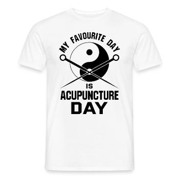 Cadeaux d’acupuncteur Design Médecine Chinoise - T-shirt homme - blanc - Devant - AI Model Male 178 dark (178cm)