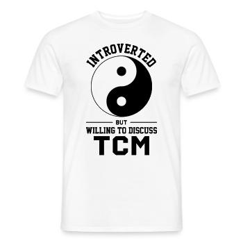 Ying Yang Symbol TCM - Men's T-Shirt - white - Front - AI Model Male 178 dark (178cm)