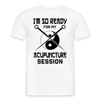Cadeaux d’acupuncteur Design Médecine Chinoise - T-shirt homme - blanc - Devant - AI Model Male 178 dark (178cm)