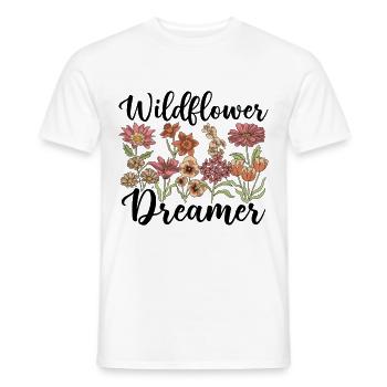 Wildflowers Flowers - Men's T-Shirt - white - Front - AI Model Male 178 dark (178cm)