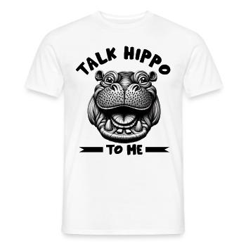 Nilpferd - Männer T-Shirt - Weiß - Vorne - AI Model Male 178 dark (178cm)
