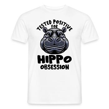 Hippopotamus - Men's T-Shirt - white - Front - AI Model Male 178 dark (178cm)