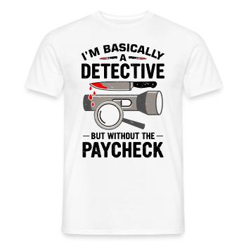 Crime Junkie Merch Crime Podcast True Crime Junkie - T-shirt homme - blanc - Devant - AI Model Male 178 dark (178cm)