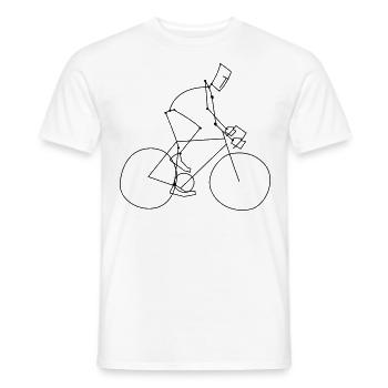 cycling sport - Men's T-Shirt - white - Front - AI Model Male 178 dark (178cm)