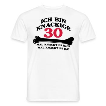 Geburtstag - Ich bin Knackige 30 - Männer T-Shirt - Weiß - Vorne - AI Model Male 178 dark (178cm)
