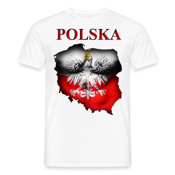 Polska - T-shirt homme - blanc - Devant - AI Model Male 178 dark (178cm)