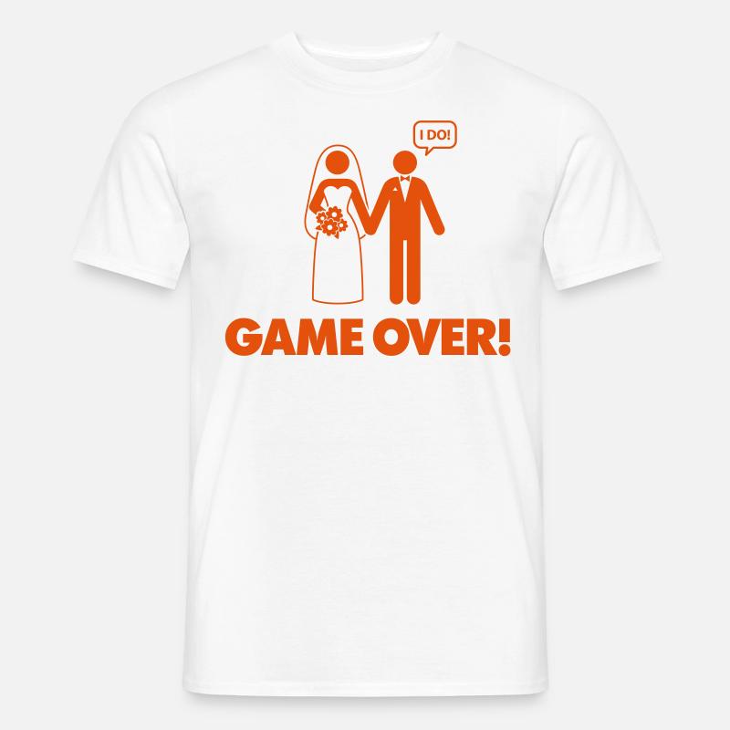 Game Over. Sono sposato. - T-shirt uomo - bianco