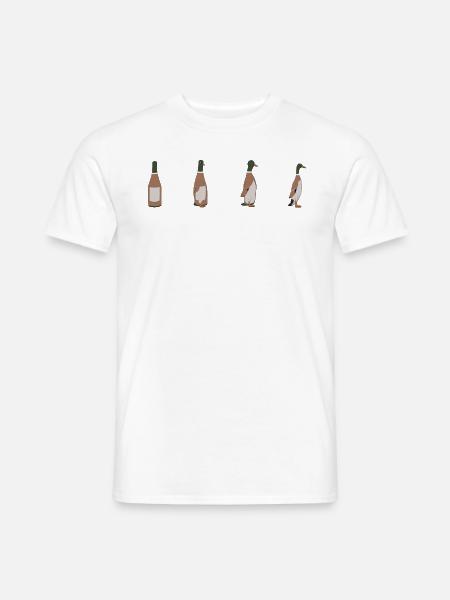 Flasche zu Ente - Männer T-Shirt - Weiß