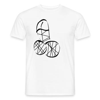 Résumé de l'art du pénis - T-shirt homme - blanc - Devant - AI Model Male 178 dark (178cm)