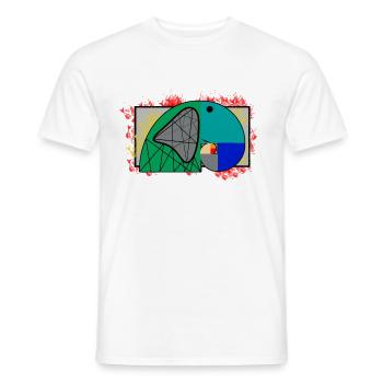 Fibonacci spiral - Men's T-Shirt - white - Front - AI Model Male 178 dark (178cm)