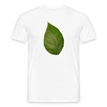 Leaf tree plant spring summer autumn green - Men's T-Shirt - white - Front - AI Model Male 178 dark (178cm)