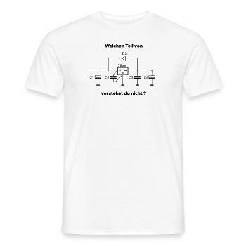 quelle partie de ... tu ne comprends pas - T-shirt homme - blanc - Devant - AI Model Male 178 dark (178cm)