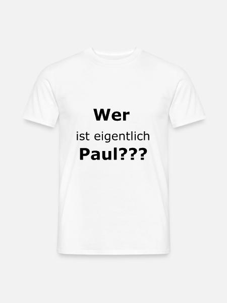 Who is Paul? - Men's T-Shirt - white