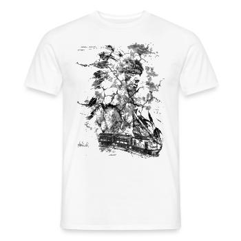 Amarican India Indianer - T-shirt homme - blanc - Devant - AI Model Male 178 dark (178cm)