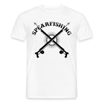 Spearfishing harpoons free-water hunting gift idea - Men's T-Shirt - white - Front - AI Model Male 178 dark (178cm)