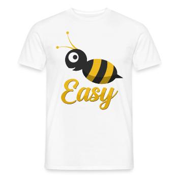 bees - Men's T-Shirt - white - Front - AI Model Male 178 dark (178cm)