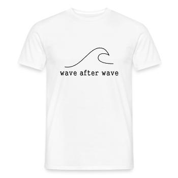 Wave after wave - Männer T-Shirt - Weiß - Vorne - AI Model Male 178 dark (178cm)