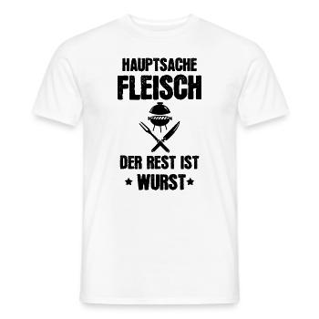 Lustiger Grillspruch Geschenkidee - Männer T-Shirt - Weiß - Vorne - AI Model Male 178 dark (178cm)