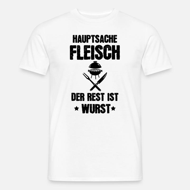 Lustiger Grillspruch Geschenkidee - Männer T-Shirt - Weiß