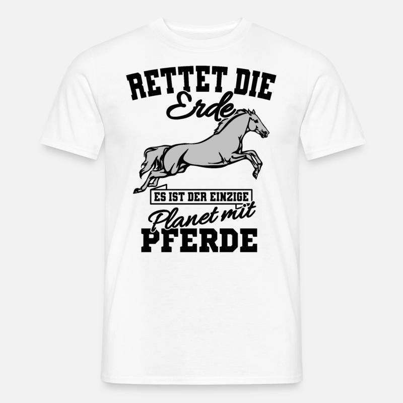 Pferdespruch Pferdesprüche Geschenkidee - Männer T-Shirt - Weiß
