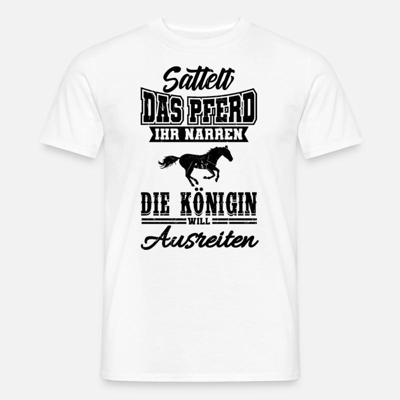 Pferdespruch Pferdesprüche Geschenkidee - Männer T-Shirt - Weiß