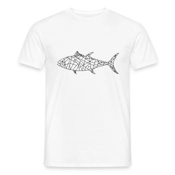 Poisson - T-shirt homme - blanc - Devant - AI Model Male 178 dark (178cm)