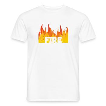 Feu ! - T-shirt homme - blanc - Devant - AI Model Male 178 dark (178cm)