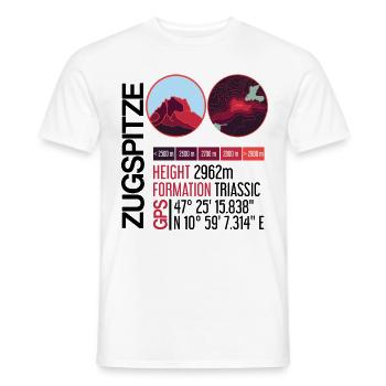 Zugspitze Beidseitiger Druck Bergsteigen & Wandern - Männer T-Shirt - Weiß - Vorne - AI Model Male 178 dark (178cm)