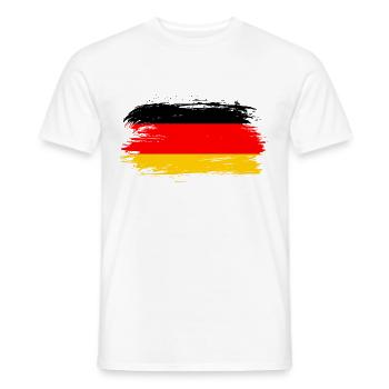 Germany Flag - Men's T-Shirt - white - Front - AI Model Male 178 dark (178cm)