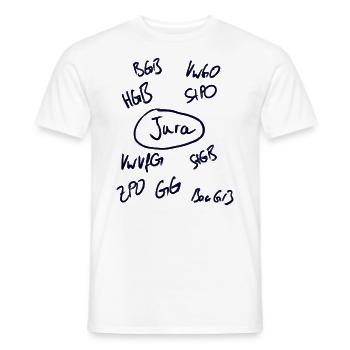 Jura Gesetz - Männer T-Shirt - Weiß - Vorne - AI Model Male 178 dark (178cm)