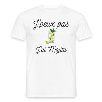 J'peux pas j'ai mojito - T-shirt homme - blanc - Devant - AI Model Male 178 dark (178cm)