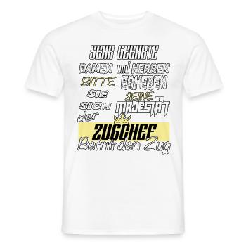 Majästet Zugchef Zugbegleiter Spruch - Männer T-Shirt - Weiß - Vorne - AI Model Male 178 dark (178cm)