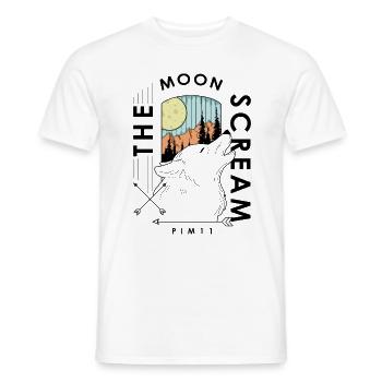 The moon scream (colour) - Men's T-Shirt - white - Front - AI Model Male 178 dark (178cm)