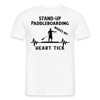 SUP paddle paddle Stand Up Paddle Surf - T-shirt homme - blanc - Devant - AI Model Male 178 dark (178cm)