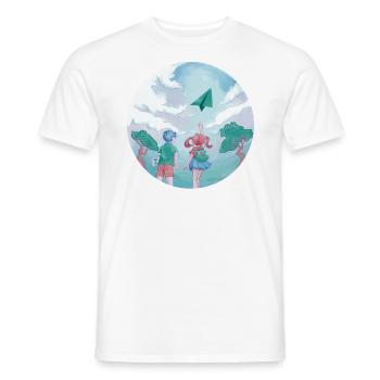 Pilote d’avion en papier Enseignant-Enfants de l’école - T-shirt homme - blanc - Devant - AI Model Male 178 dark (178cm)